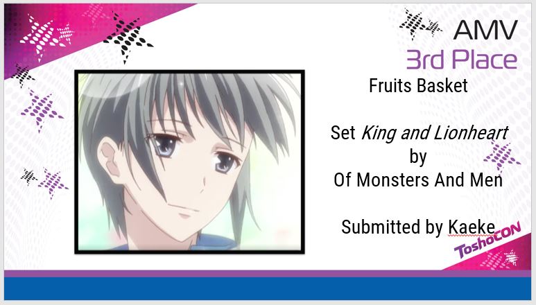 Fruits Basket 3rd place placard