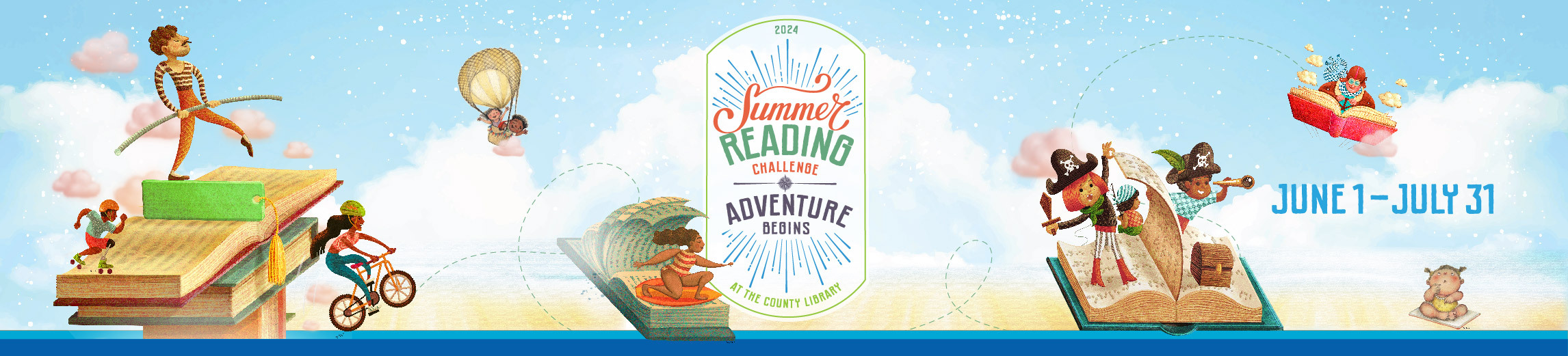 Summer Reading Challenge at the County Library June 1-July 31