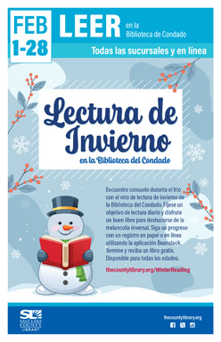 winter reading flyer in spanish
