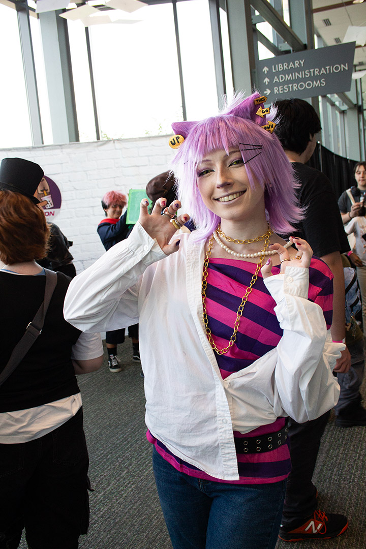 A cosplayer as a cat